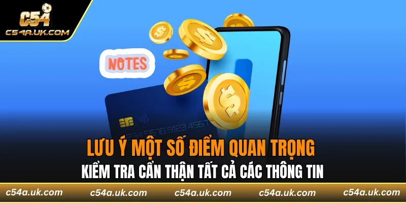 Kiểm tra cẩn thận tất cả các thông tin