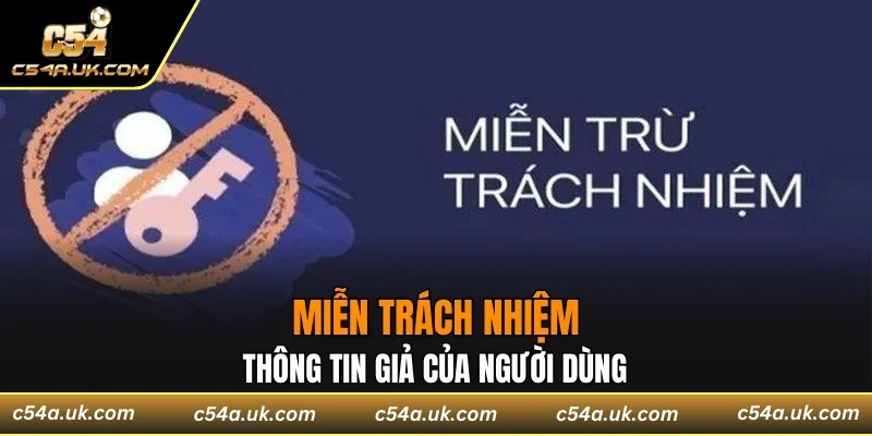 Miễn trách nhiệm với thông tin giả của người dùng
