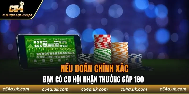 Nếu đoán chính xác bạn có cơ hội nhận thưởng gấp 180